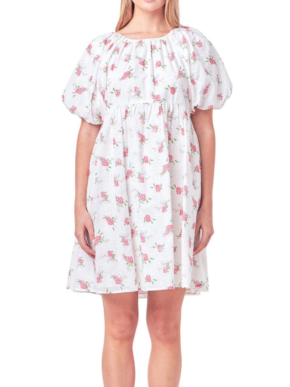 NEW Tuckernuck English Factory Babydoll Cotton Eyelet Floral Mini Dress XXL 2XL